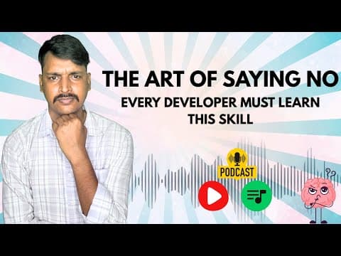 The Art of Saying NO – Every Developer Must Learn This Skill #podcast #spancoders #viral