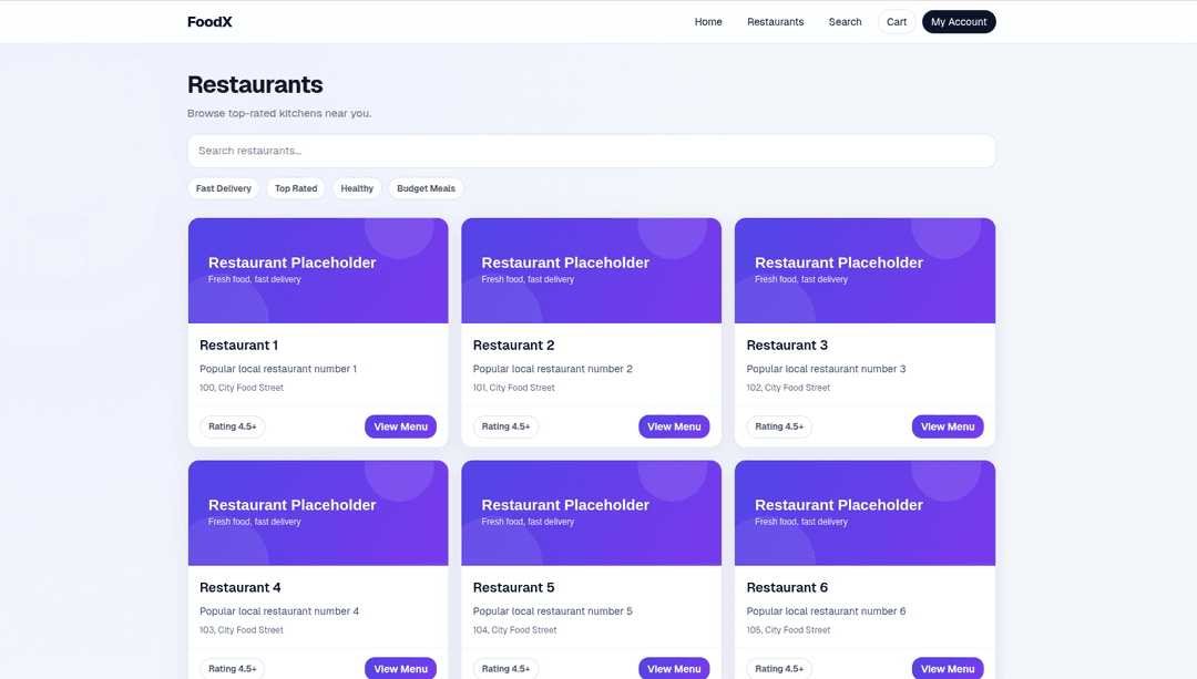 Food Delivery Marketplace Platform (Uber Eats style) screenshot