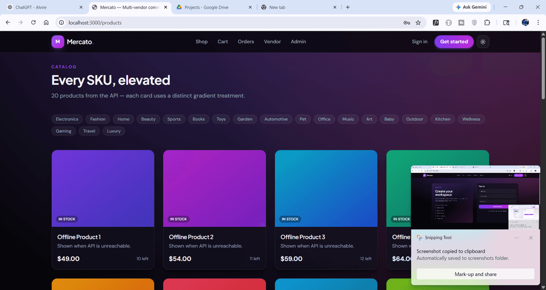 Multi-Vendor E-Commerce SaaS Platform screenshot